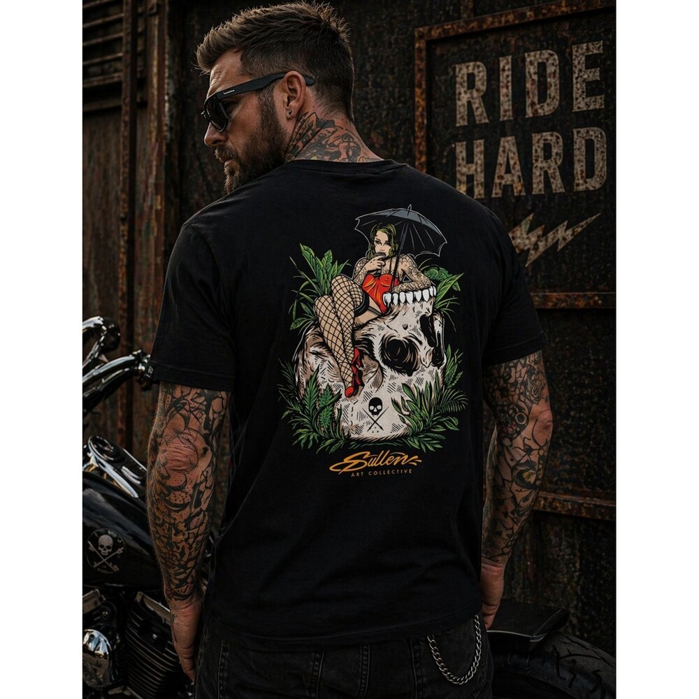 Sullen Art Collective Blaq Sunshine Mens T-Shirt MMA Tattoo Biker Small L100 New